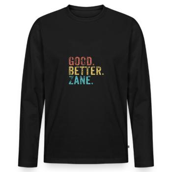 Cool guys are called zane - Männer Premium Bio Langarmshirt - Schwarz - Vorne - Nico (187cm)