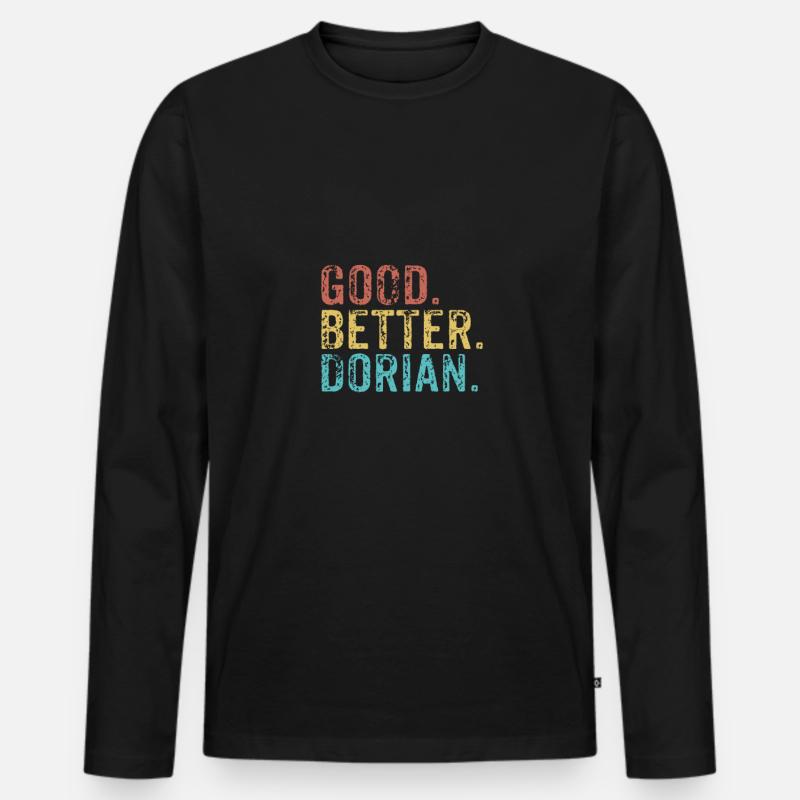 Good better Dorian - Männer Premium Bio Langarmshirt - Schwarz