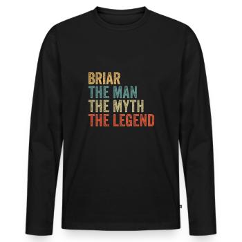 Briar the man the myth - Men's Premium Organic Long Sleeve Shirt - black - Front - Nico (187cm)