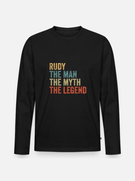 Rudy the man the myth - Men's Premium Organic Long Sleeve Shirt - black