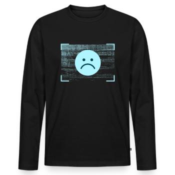pathfinder sad screen - Men's Premium Organic Long Sleeve Shirt - black - Front - Nico (187cm)