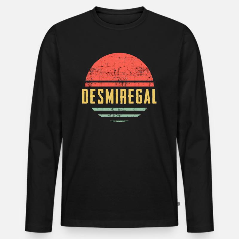 desmiregal sunset - Männer Premium Bio Langarmshirt - Schwarz
