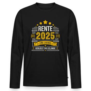 Retirement 2025 – A legend leaves the site - Men's Premium Organic Long Sleeve Shirt - black - Front - Nico (187cm)