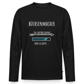 Büchsenmacher Ausbildung Beruf Geschenk - Männer Premium Bio Langarmshirt - Schwarz - Vorne - Nico (187cm)