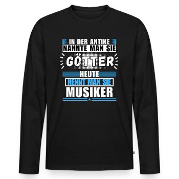 Les dieux dans l’Antiquité. Le musicien d’aujourd’hui - T-shirt manches longues Premium bio Homme - noir - Devant - Nico (187cm)
