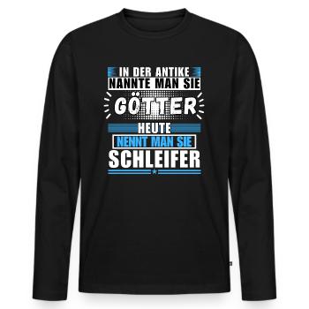 Les dieux dans l’Antiquité. Aujourd’hui Grinder - T-shirt manches longues Premium bio Homme - noir - Devant - Nico (187cm)