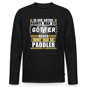 Les dieux dans l’Antiquité. Aujourd’hui Pagayeur - T-shirt manches longues Premium bio Homme - noir - Devant - Nico (187cm)