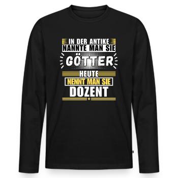Dieux dans l'Antiquité. Aujourd'hui conférencier - T-shirt manches longues Premium bio Homme - noir - Devant - Nico (187cm)