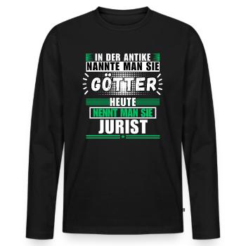 Les dieux dans l’Antiquité. Aujourd’hui avocate - T-shirt manches longues Premium bio Homme - noir - Devant - Nico (187cm)