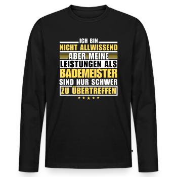 Des performances inégalées en tant que sauveteur - T-shirt manches longues Premium bio Homme - noir - Devant - Nico (187cm)