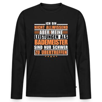Des performances inégalées en tant que sauveteur - T-shirt manches longues Premium bio Homme - noir - Devant - Nico (187cm)