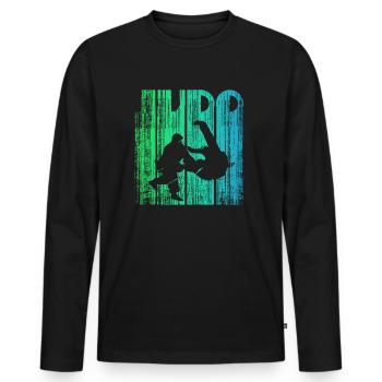 judo - Men's Premium Organic Long Sleeve Shirt - black - Front - Nico (187cm)