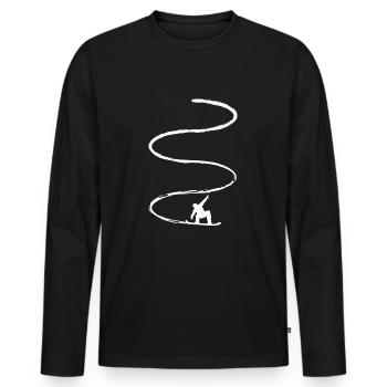 Snowboard Snowboarding - Männer Premium Bio Langarmshirt - Schwarz - Vorne - Nico (187cm)