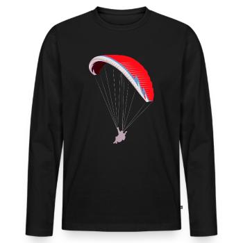 Parapente parapente - T-shirt manches longues Premium bio Homme - noir - Devant - Nico (187cm)