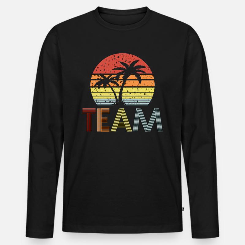 Team - Männer Premium Bio Langarmshirt - Schwarz