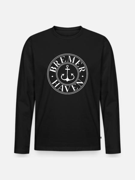 Bremerhaven - Men's Premium Organic Long Sleeve Shirt - black