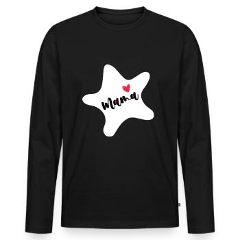 Seestern - Männer Premium Bio Langarmshirt - Schwarz - Vorne - Nico (187cm)