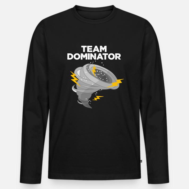 Tornado - Männer Premium Bio Langarmshirt - Schwarz
