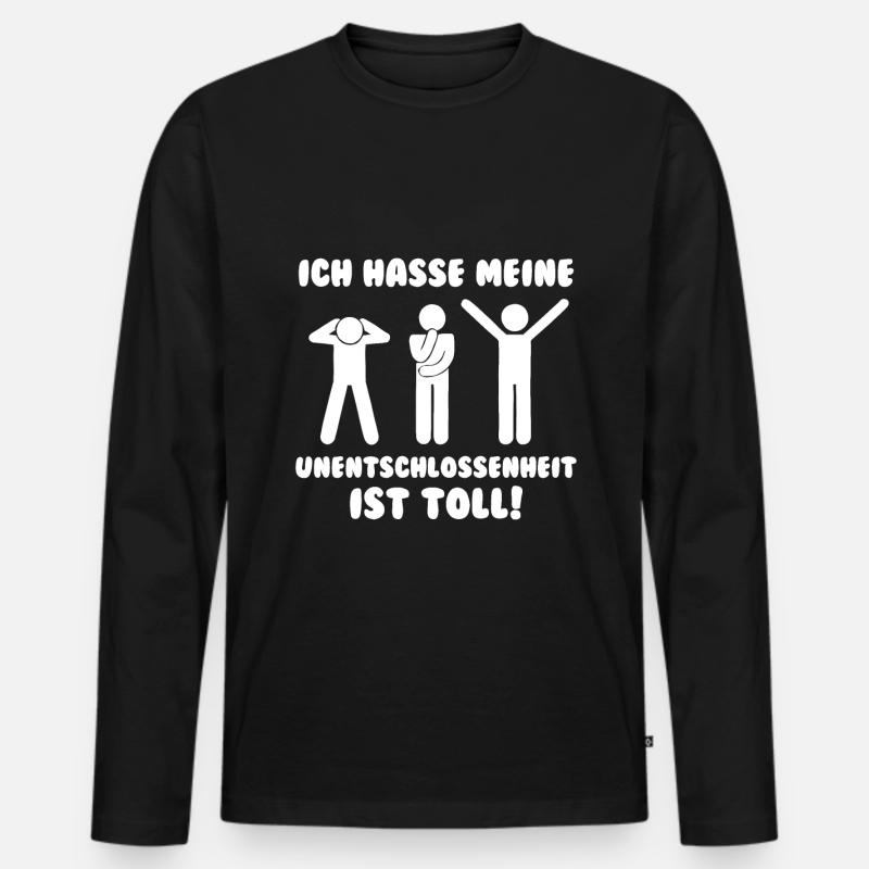 Lustger Spruch Geschenkidee - Männer Premium Bio Langarmshirt - Schwarz