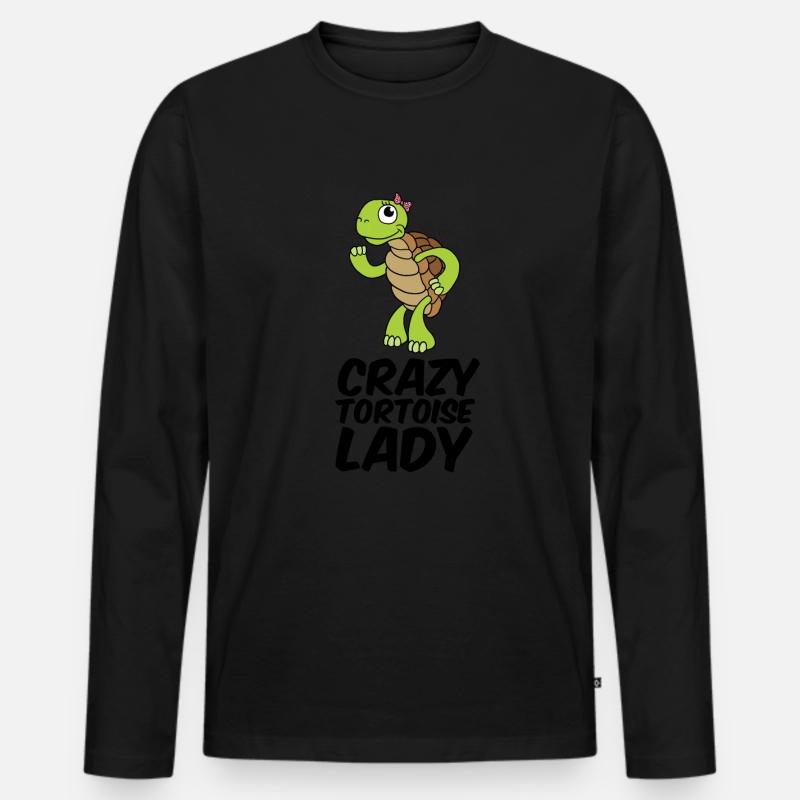 SChildkröte Lustig Mädchen Geschenk - Männer Premium Bio Langarmshirt - Schwarz