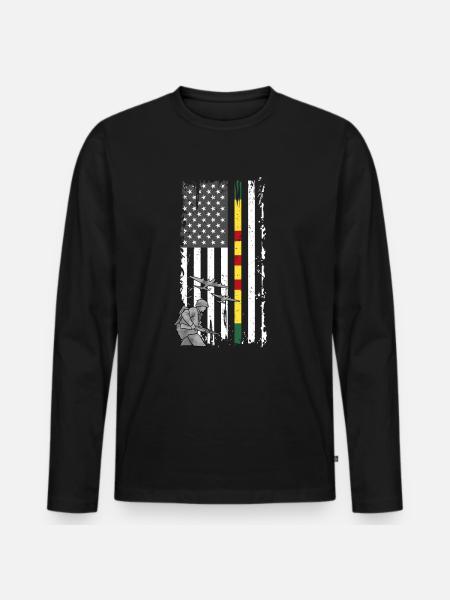 Vietnam Veteran - Men's Premium Organic Long Sleeve Shirt - black