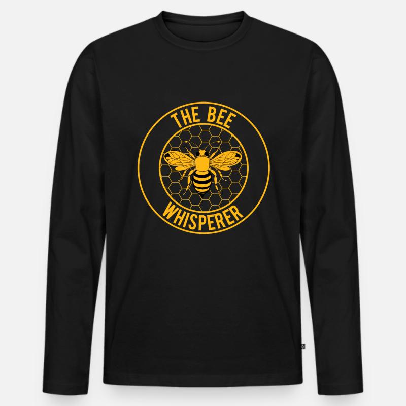 Imker Bienen Geschenk - Männer Premium Bio Langarmshirt - Schwarz