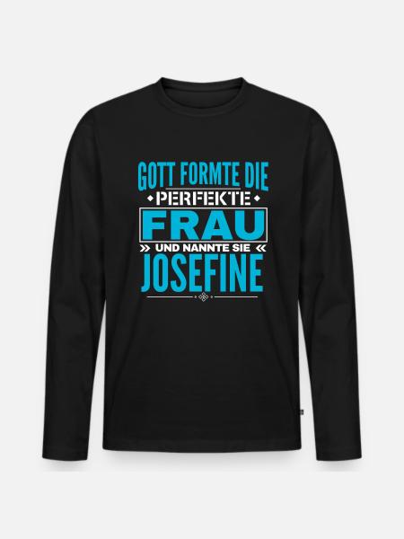 Josefine Name Design - Men's Premium Organic Long Sleeve Shirt - black