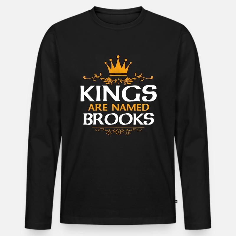 Brooks - Männer Premium Bio Langarmshirt - Schwarz