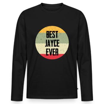 Best Jayce Ever - Men's Premium Organic Long Sleeve Shirt - black - Front - Nico (187cm)