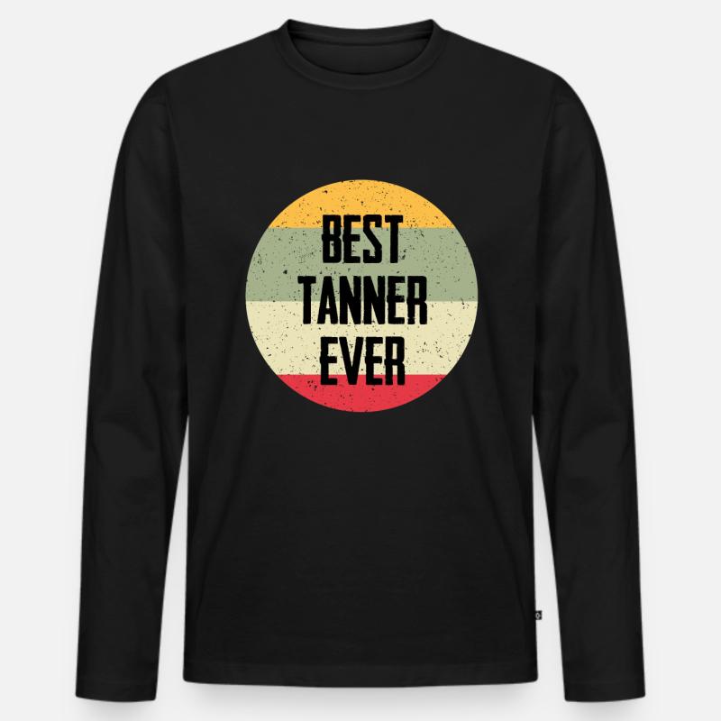 Best Tanner Ever - Männer Premium Bio Langarmshirt - Schwarz