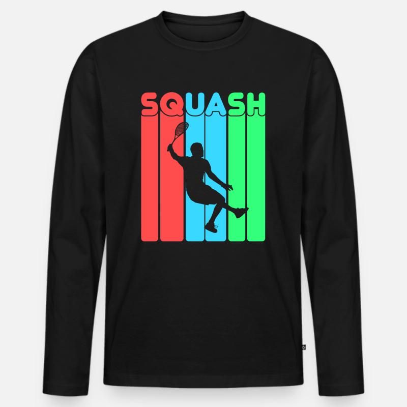 Squash - Männer Premium Bio Langarmshirt - Schwarz