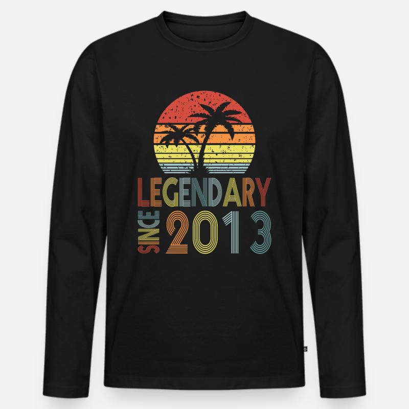 Legendary since 2013 - Männer Premium Bio Langarmshirt - Schwarz