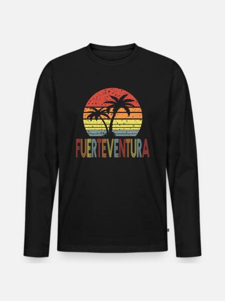 Fuerteventura - T-shirt manches longues Premium bio Homme - noir
