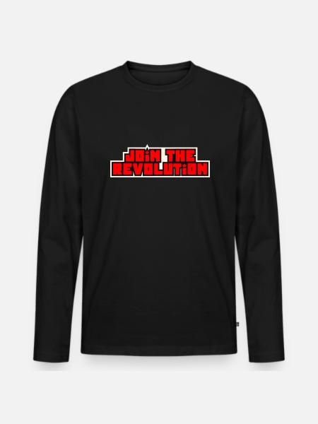 Join the revolution - Men's Premium Organic Long Sleeve Shirt - black