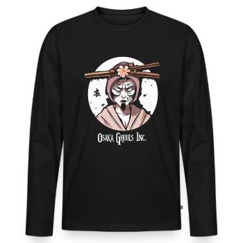 Cartoon Manga Anime Osaka Ghouls - Men's Premium Organic Long Sleeve Shirt - black - Front - Nico (187cm)