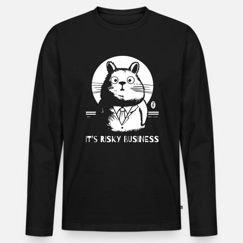 Gefährliches Geschäft, Hamster - Männer Premium Bio Langarmshirt - Schwarz