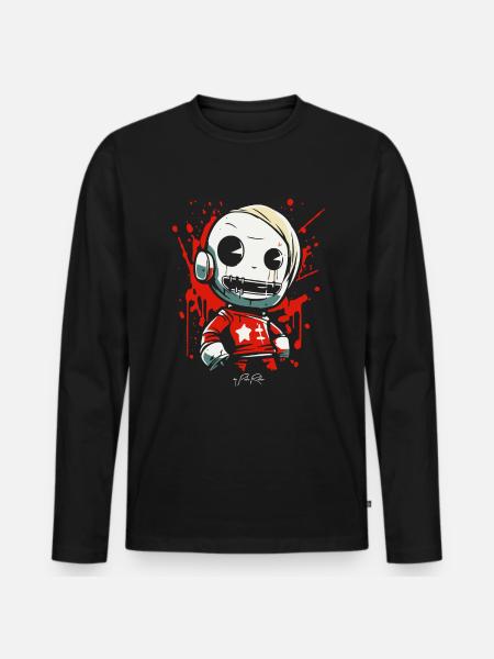 Street Art Graffiti Kid - Men's Premium Organic Long Sleeve Shirt - black