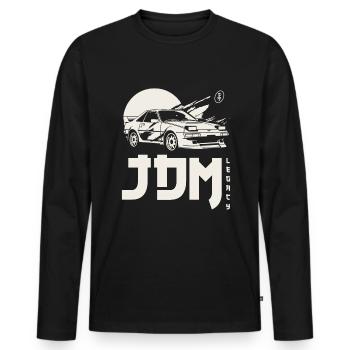 JDM Legacy Tuning - Männer Premium Bio Langarmshirt - Schwarz - Vorne - Nico (187cm)