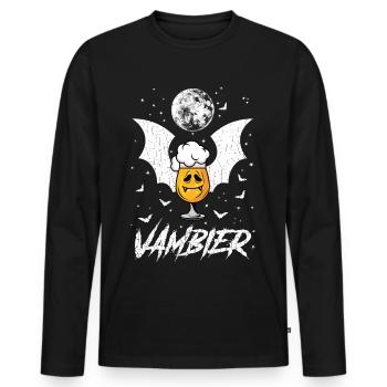 VamBier (Helloween Edition) - T-shirt manches longues Premium bio Homme - noir - Devant - Nico (187cm)