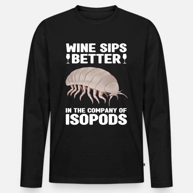 Mauerasseln - Männer Premium Bio Langarmshirt - Schwarz