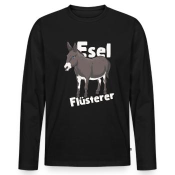 Esel Flüsterer Besitzer Eselflüsterer Geschenk - Männer Premium Bio Langarmshirt - Schwarz - Vorne - Nico (187cm)