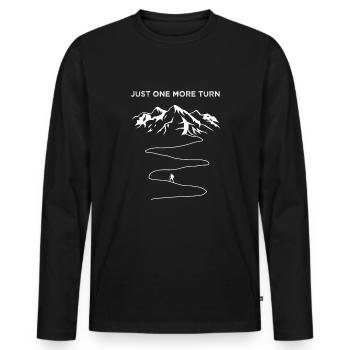 Drôle de randonnée en disant les montagnes juste un tour de plus - T-shirt manches longues Premium bio Homme - noir - Devant - Nico (187cm)