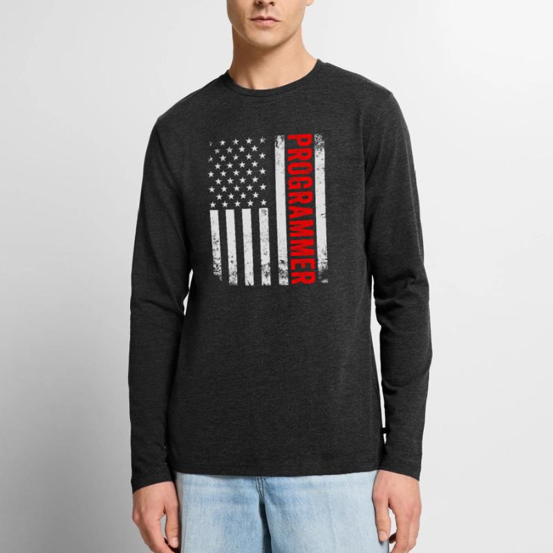 Programmierer Entwickler Programmierer Programmieren IT Computer Männer Premium Bio Langarmshirt