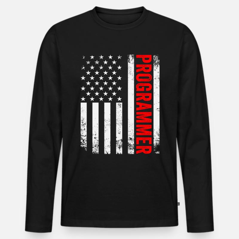 Codeur Développeur Programmeur Codage informatique informatique T-shirt manches longues Premium bio Homme