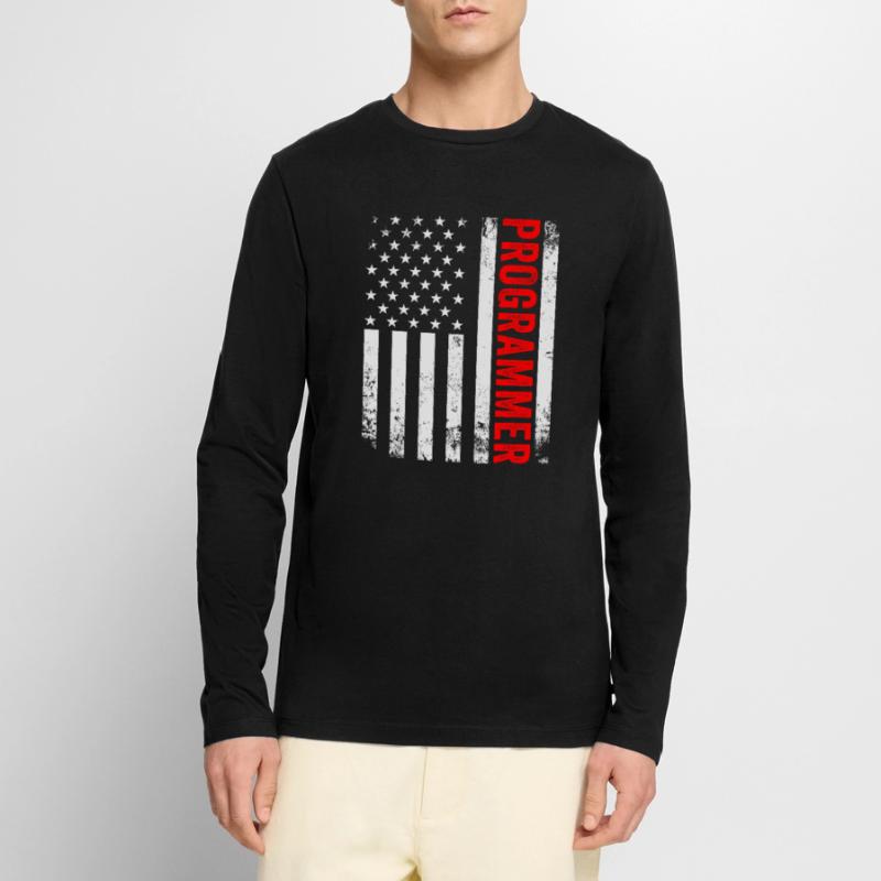 Codeur Développeur Programmeur Codage informatique informatique T-shirt manches longues Premium bio Homme