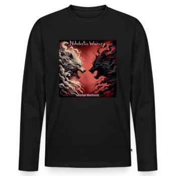NW - Internal Warheads - Men's Premium Organic Long Sleeve Shirt - black - Front - Nico (187cm)