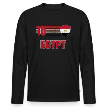 Egypt - Men's Premium Organic Long Sleeve Shirt - black - Front - Nico (187cm)