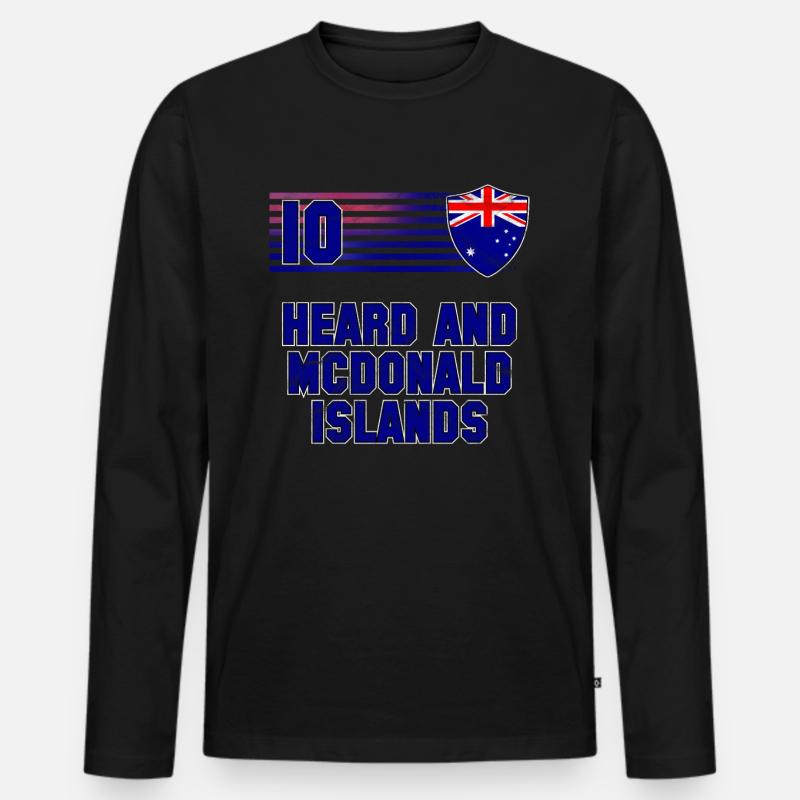 Heard und McDonaldinseln - Männer Premium Bio Langarmshirt - Schwarz