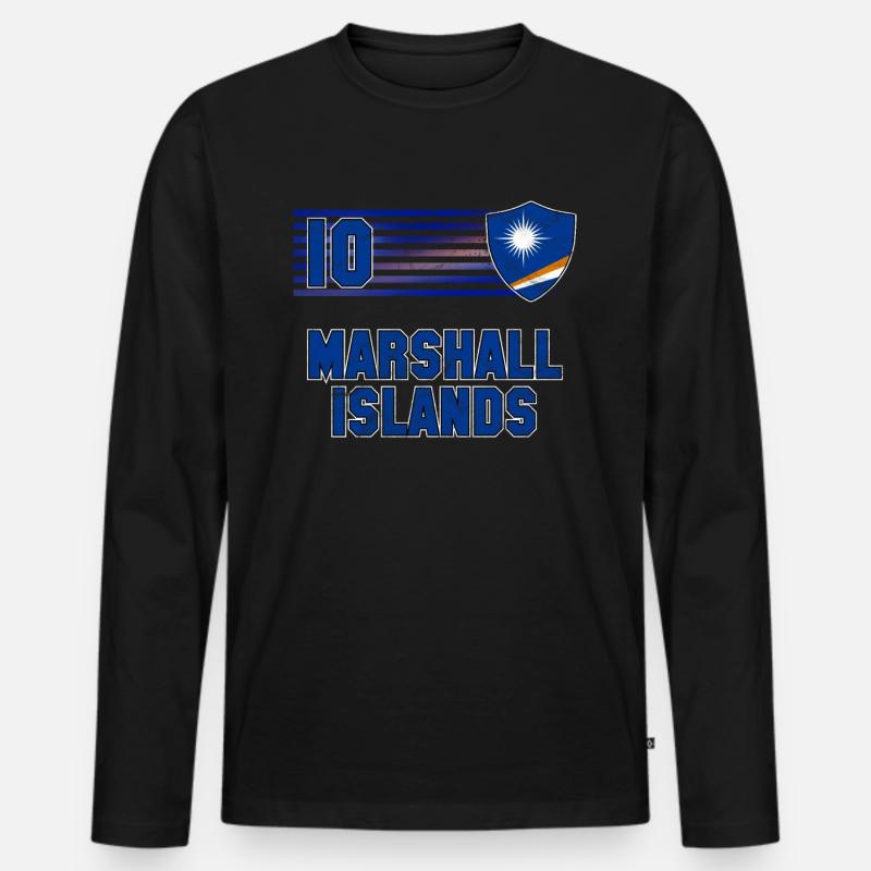 Marshallinseln - Männer Premium Bio Langarmshirt - Schwarz