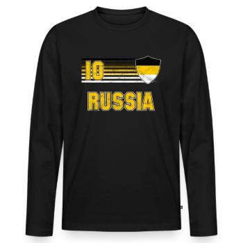 Empire russe - T-shirt manches longues Premium bio Homme - noir - Devant - Nico (187cm)
